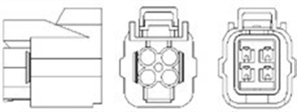 Лямбда-зонд (кількість дротів 4, 540мм) HONDA CIVIC VII 1.3H/1.4/1.6 11.00-12.05